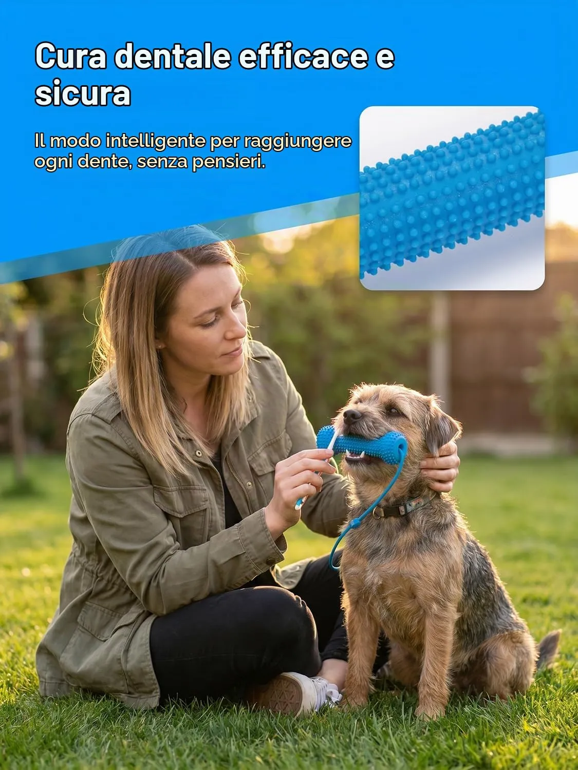 Vinuwu Snack dentali per cani, strumento per la pulizia dei denti, apribocca per facilitare lo spazzolamento - immagine 2