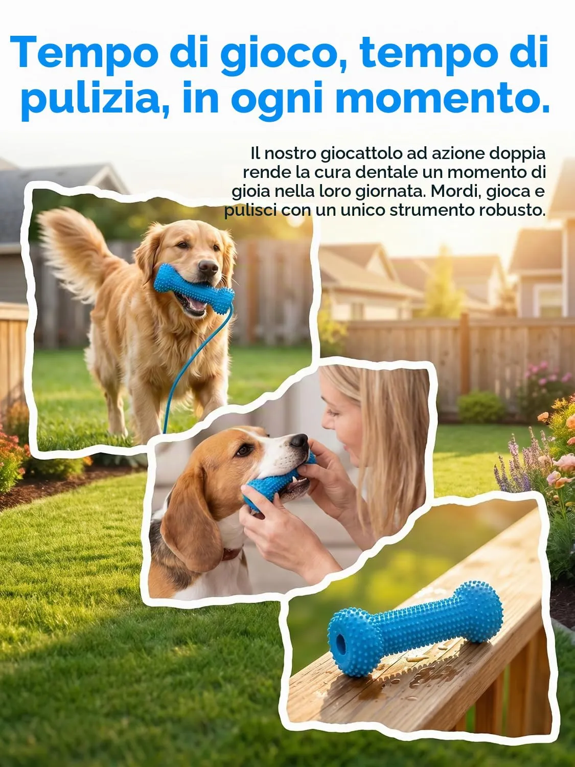 Vinuwu Snack dentali per cani, strumento per la pulizia dei denti, apribocca per facilitare lo spazzolamento - immagine 3