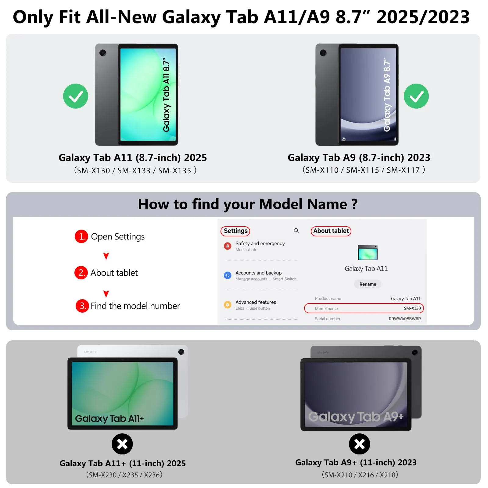 TiMOVO Cover per Samsung Galaxy Tab A11/A9 8,7 Pollici, Farfalla & Cielo - immagine 2