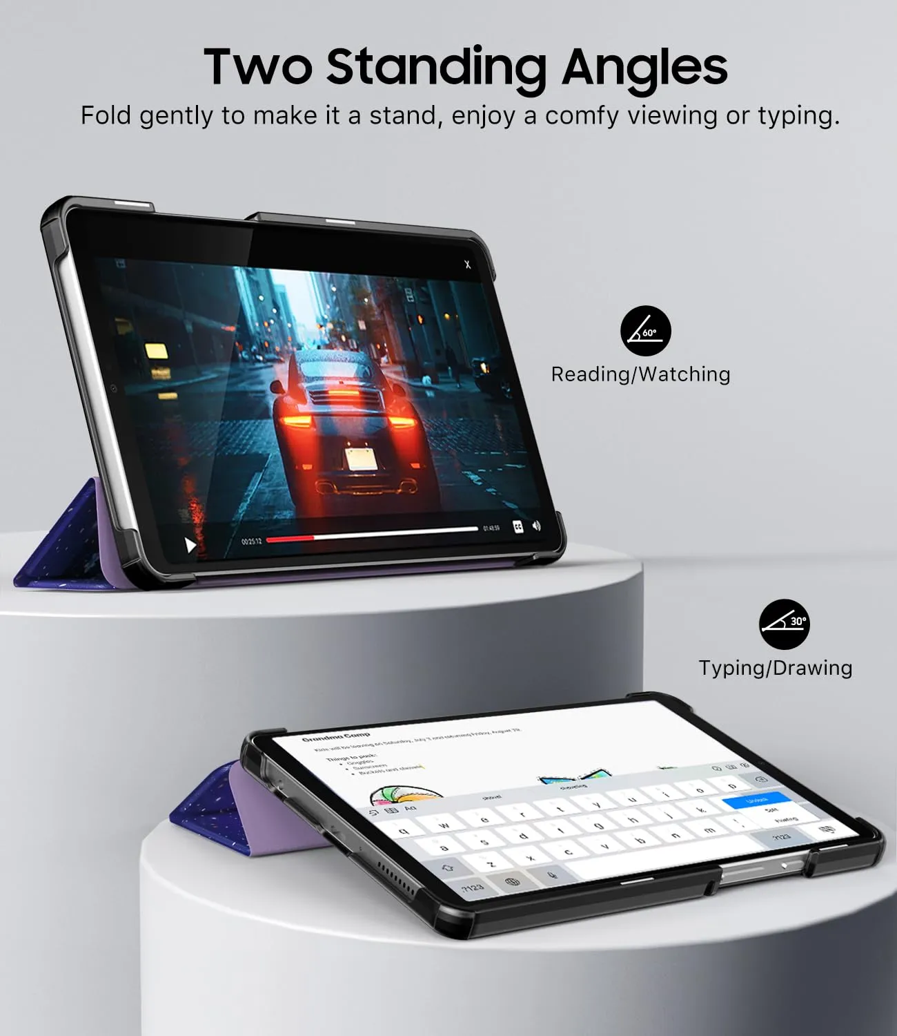 TiMOVO Cover per Samsung Galaxy Tab A11/A9 8,7 Pollici, Farfalla & Cielo - immagine 3