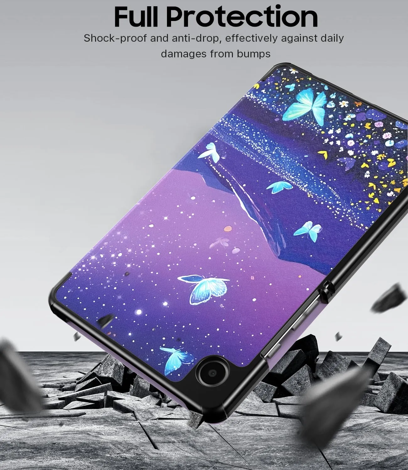TiMOVO Cover per Samsung Galaxy Tab A11/A9 8,7 Pollici, Farfalla & Cielo - immagine 5