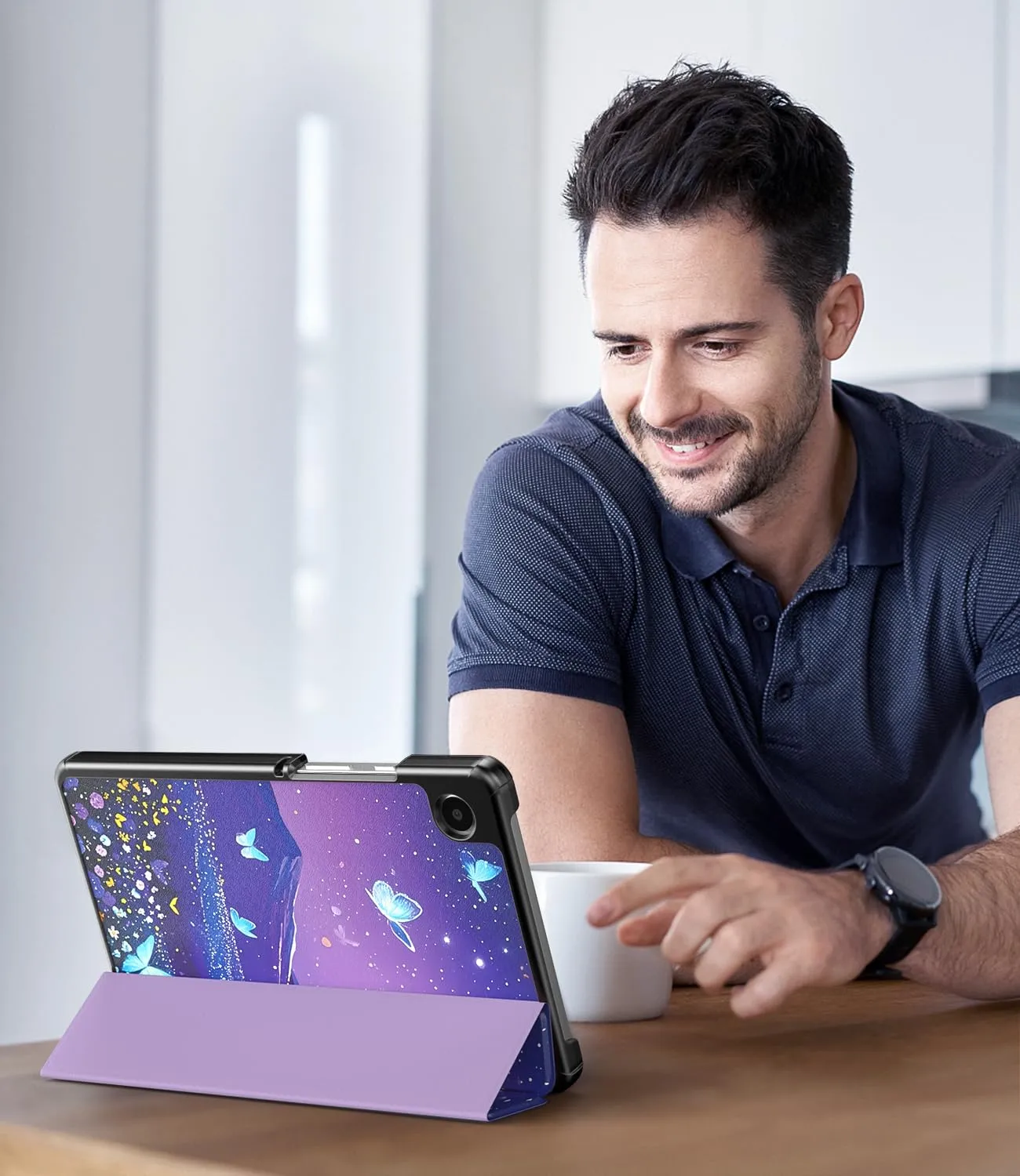 TiMOVO Cover per Samsung Galaxy Tab A11/A9 8,7 Pollici, Farfalla & Cielo - immagine 8