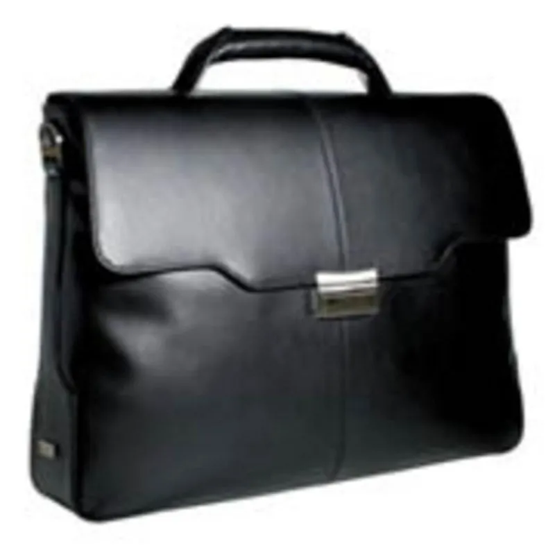 Borsa Knomo Logan 15" pelle nera compatta ultraleggera - immagine 1