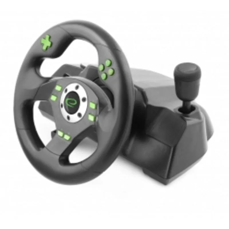 Volante Esperanza EGW101 12 Tasti 270° USB PS3 Playstation Nero Verde - immagine 1
