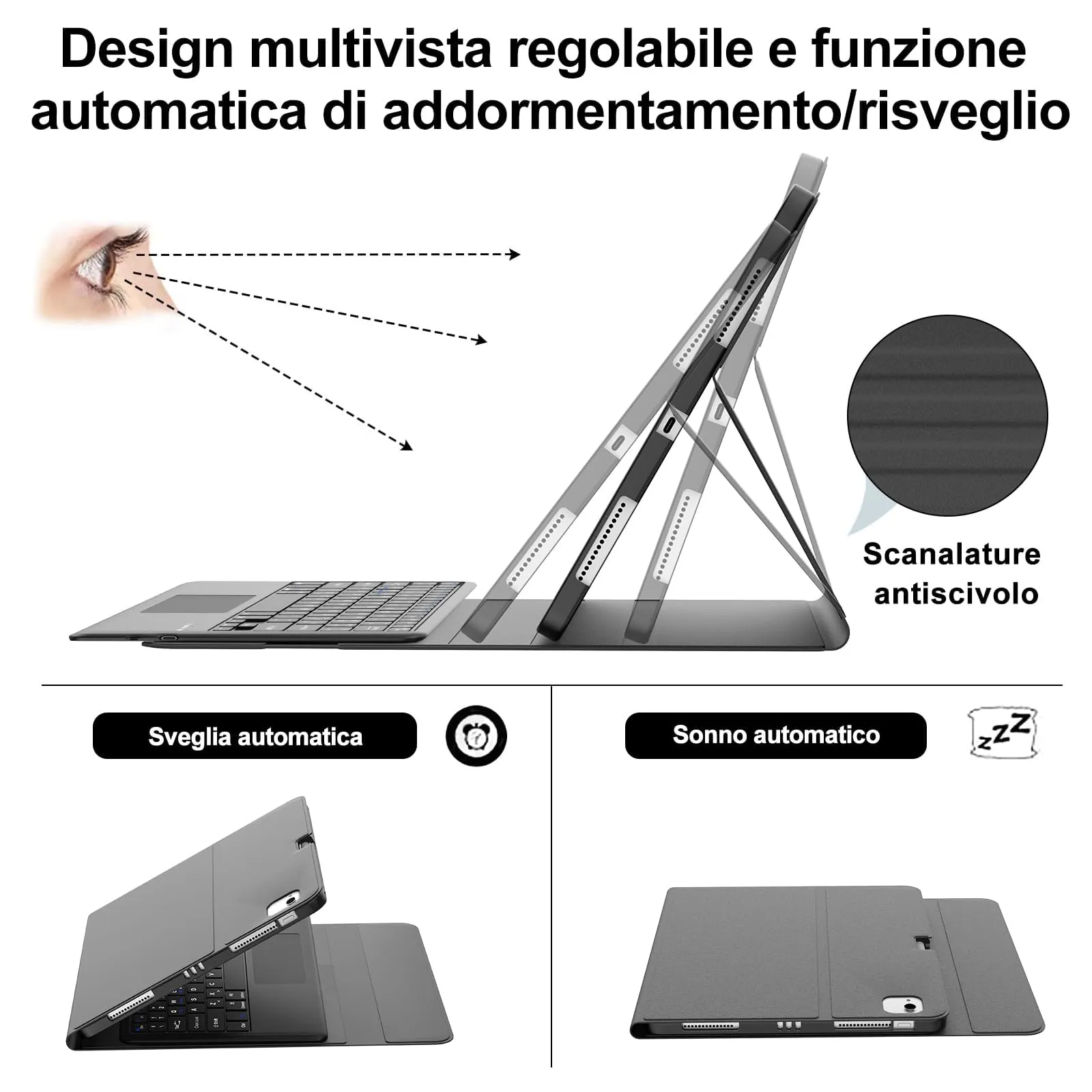 Tastiera per iPad Air 13 M4 2026/M3 2025/M2 2024/iPad Pro 12.9 3-6 Gen - immagine 5