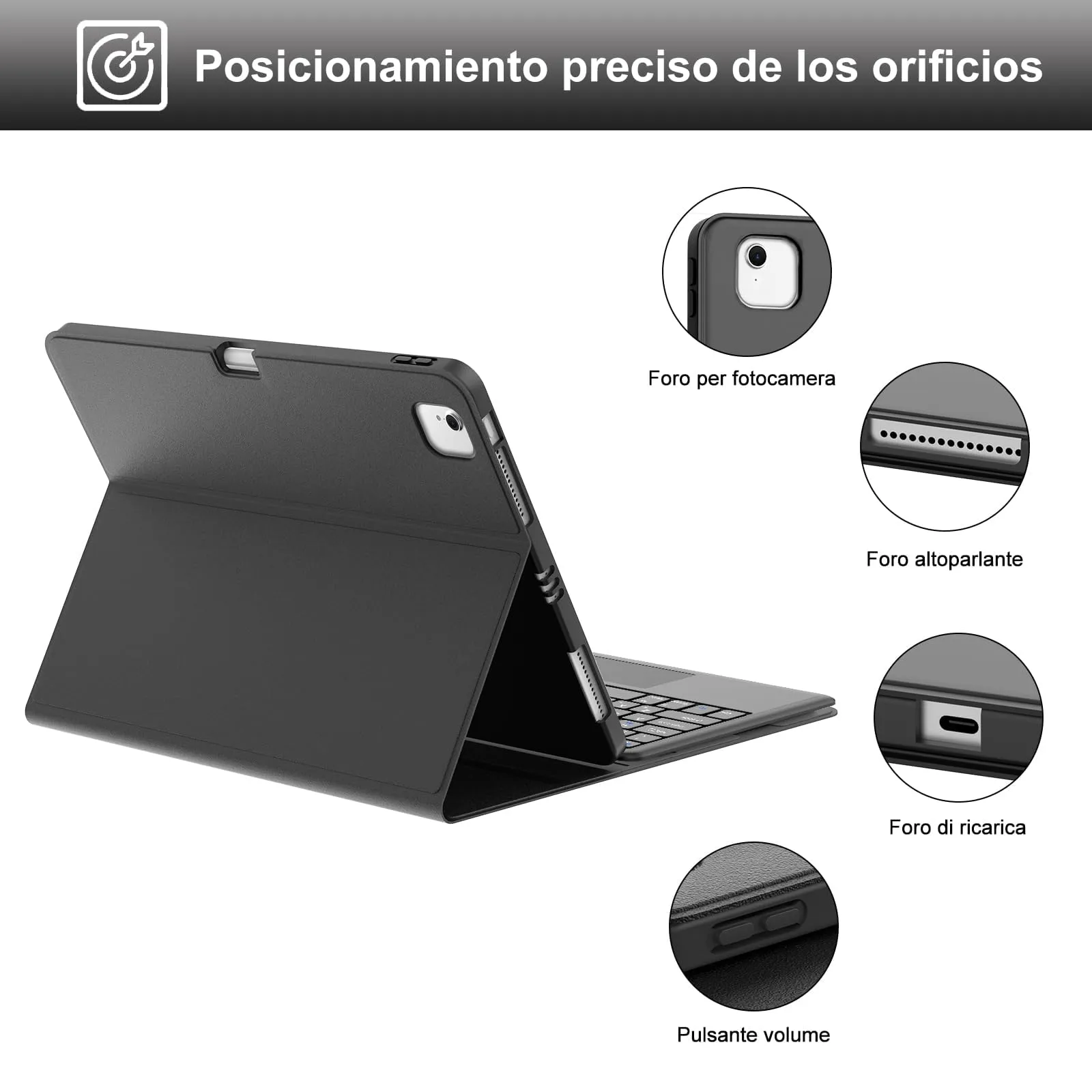 Tastiera per iPad Air 13 M4 2026/M3 2025/M2 2024/iPad Pro 12.9 3-6 Gen - immagine 6