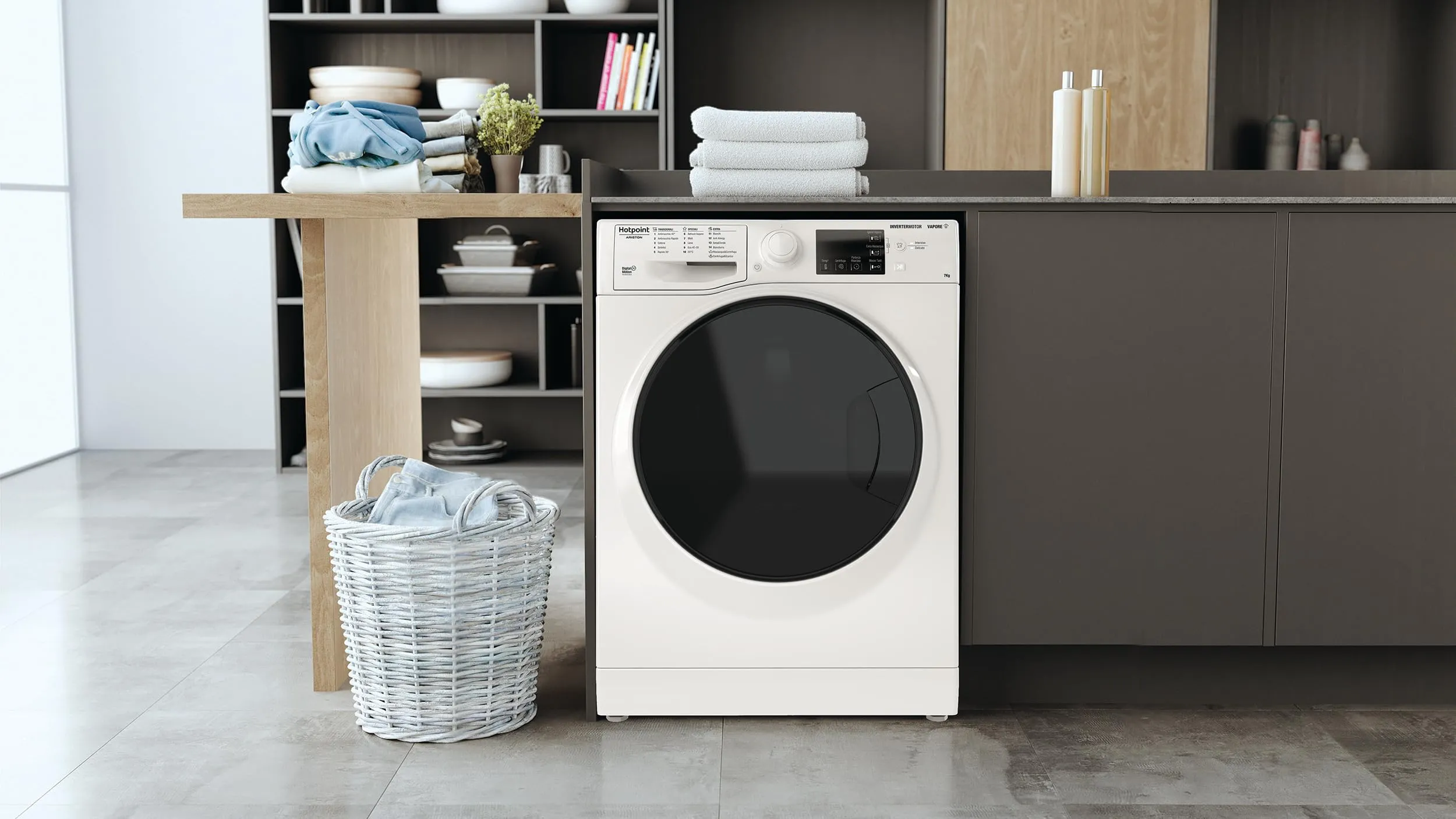 Hotpoint Ariston RSSG 726D IT - Lavatrice 7kg Slim, Classe A - immagine 7