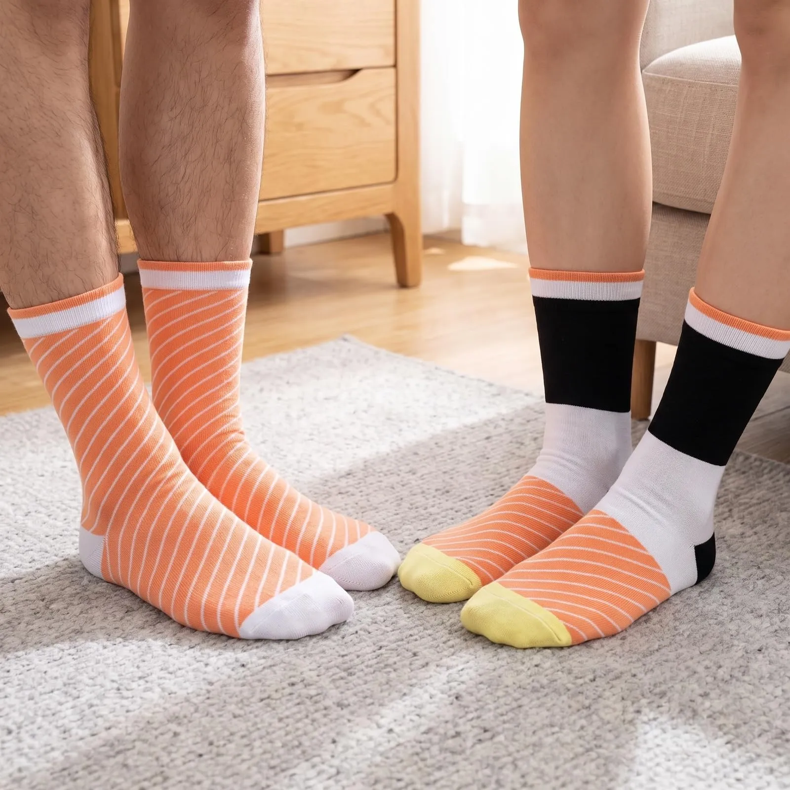 2 Paia di Calzini Divertenti a Forma di Sushi, Regali Creativi - immagine 2