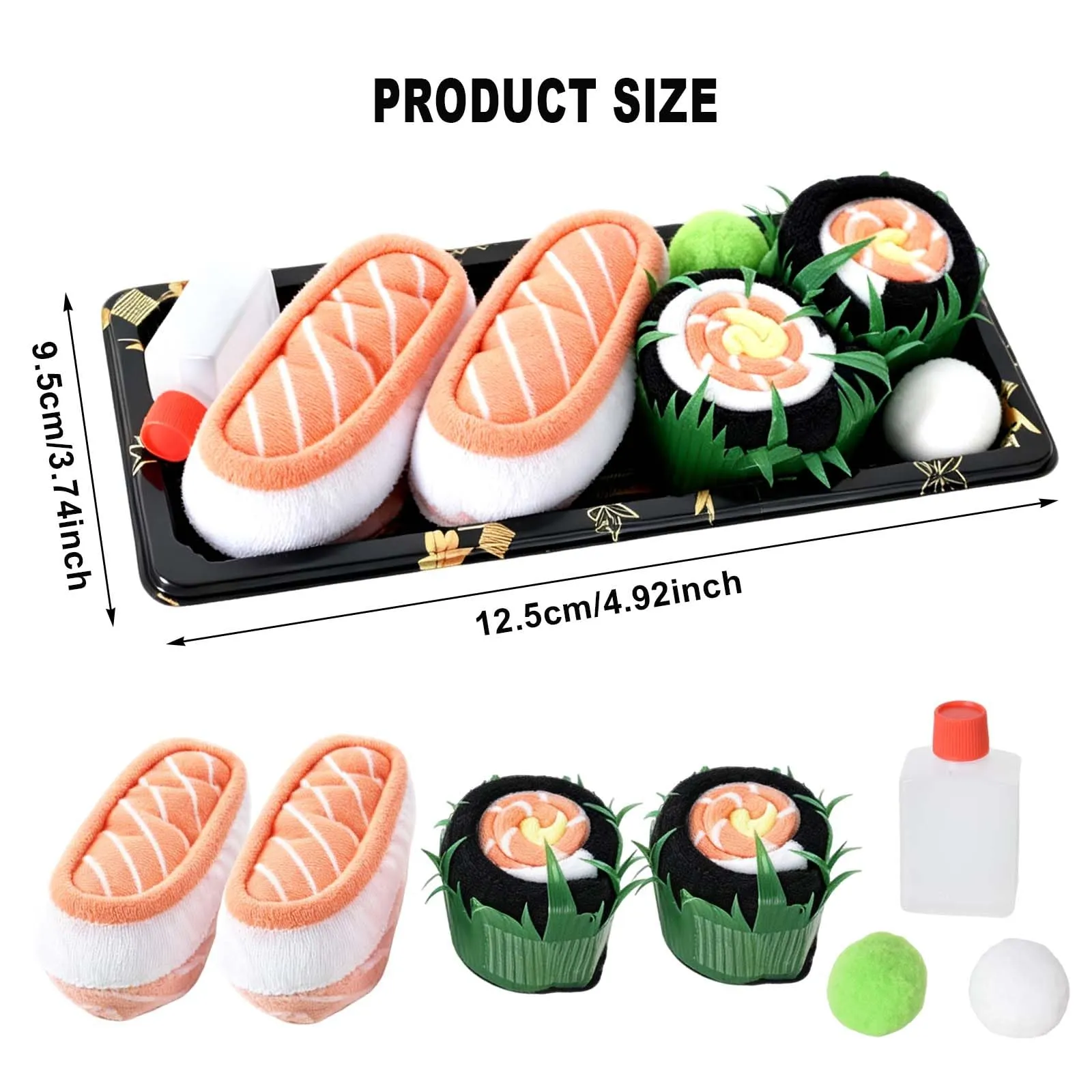 2 Paia di Calzini Divertenti a Forma di Sushi, Regali Creativi - immagine 3