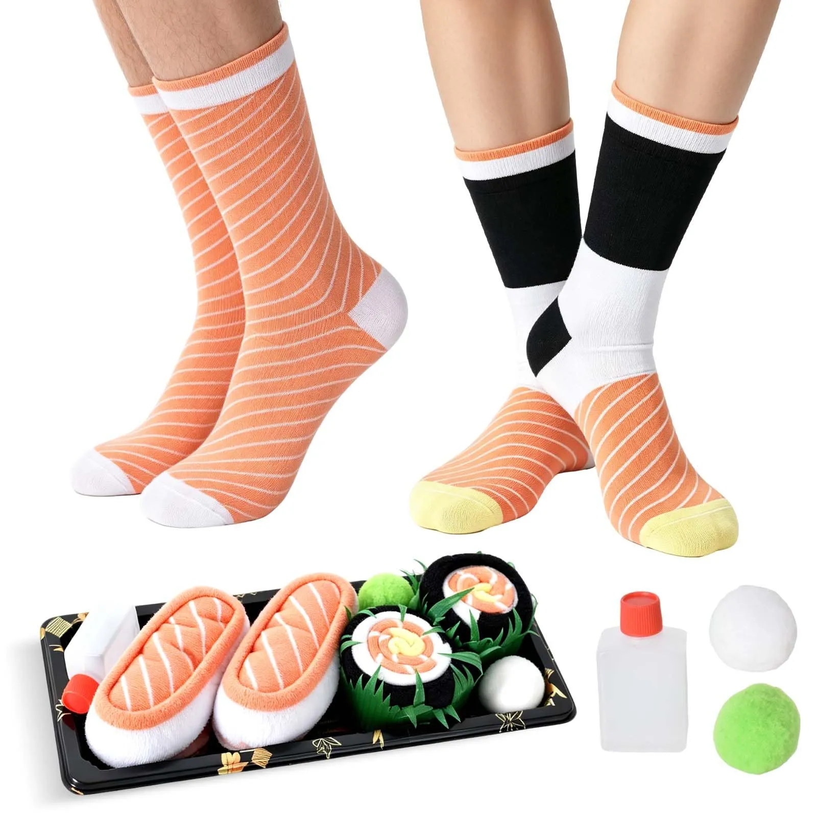 2 Paia di Calzini Divertenti a Forma di Sushi, Regali Creativi - immagine 7
