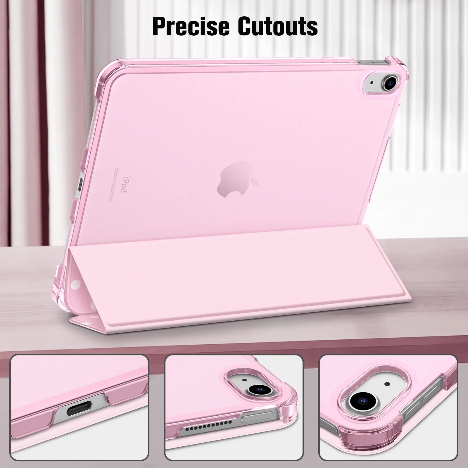 FINTIE Cover per iPad (A16) 11ª Gen 11" (2025) / iPad 10ª Gen 10.9" (2022) (Rosa Pois) - immagine 7