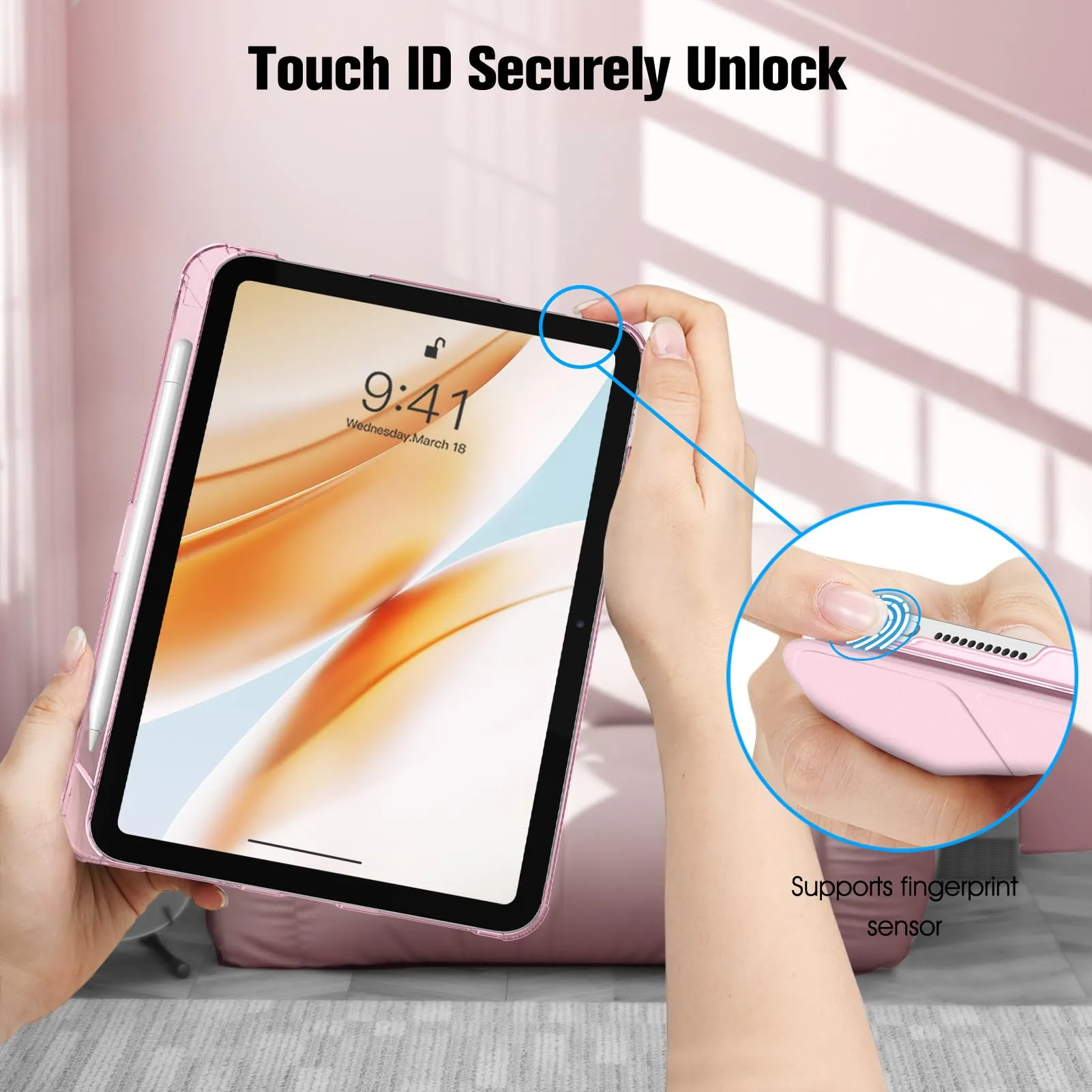 FINTIE Cover per iPad (A16) 11ª Gen 11" (2025) / iPad 10ª Gen 10.9" (2022) (Rosa Pois) - immagine 8