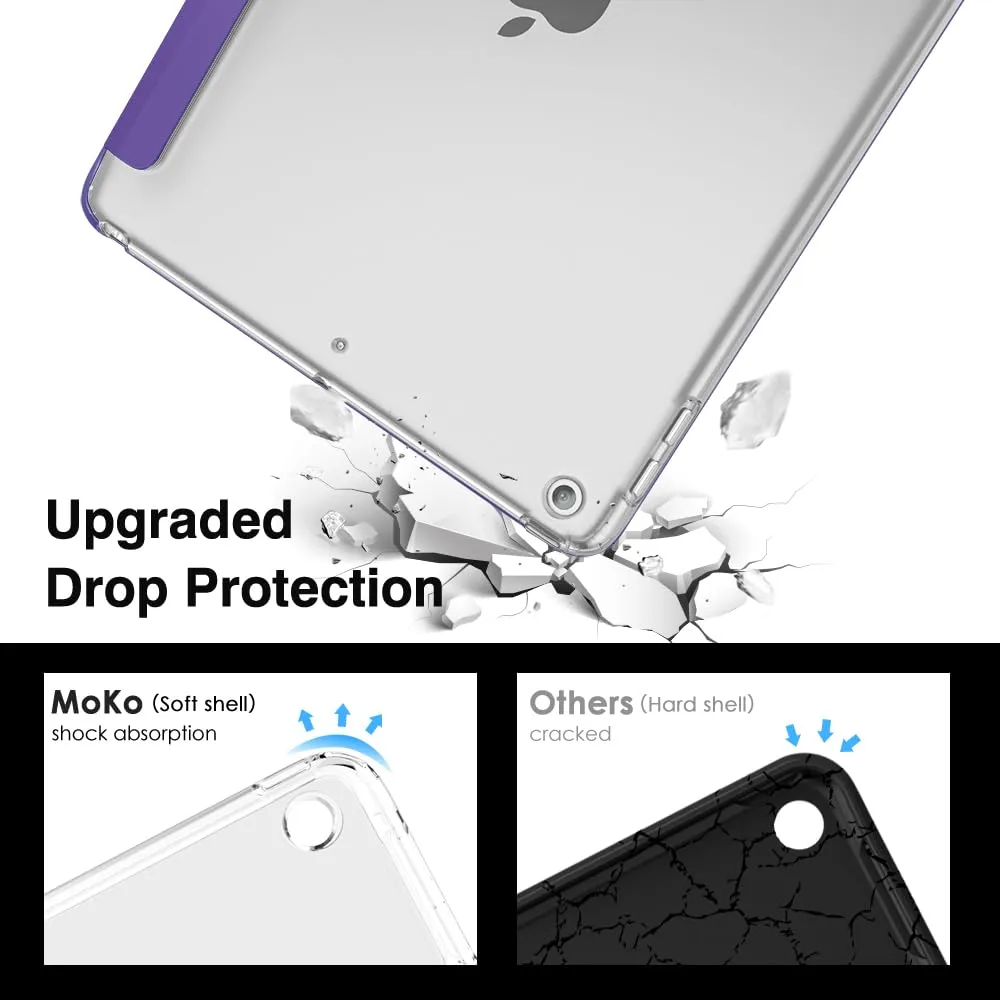MoKo Cover per iPad 9a/8a/7a Gen 10,2" 2021/2020/2019, Viola Profondo - immagine 3