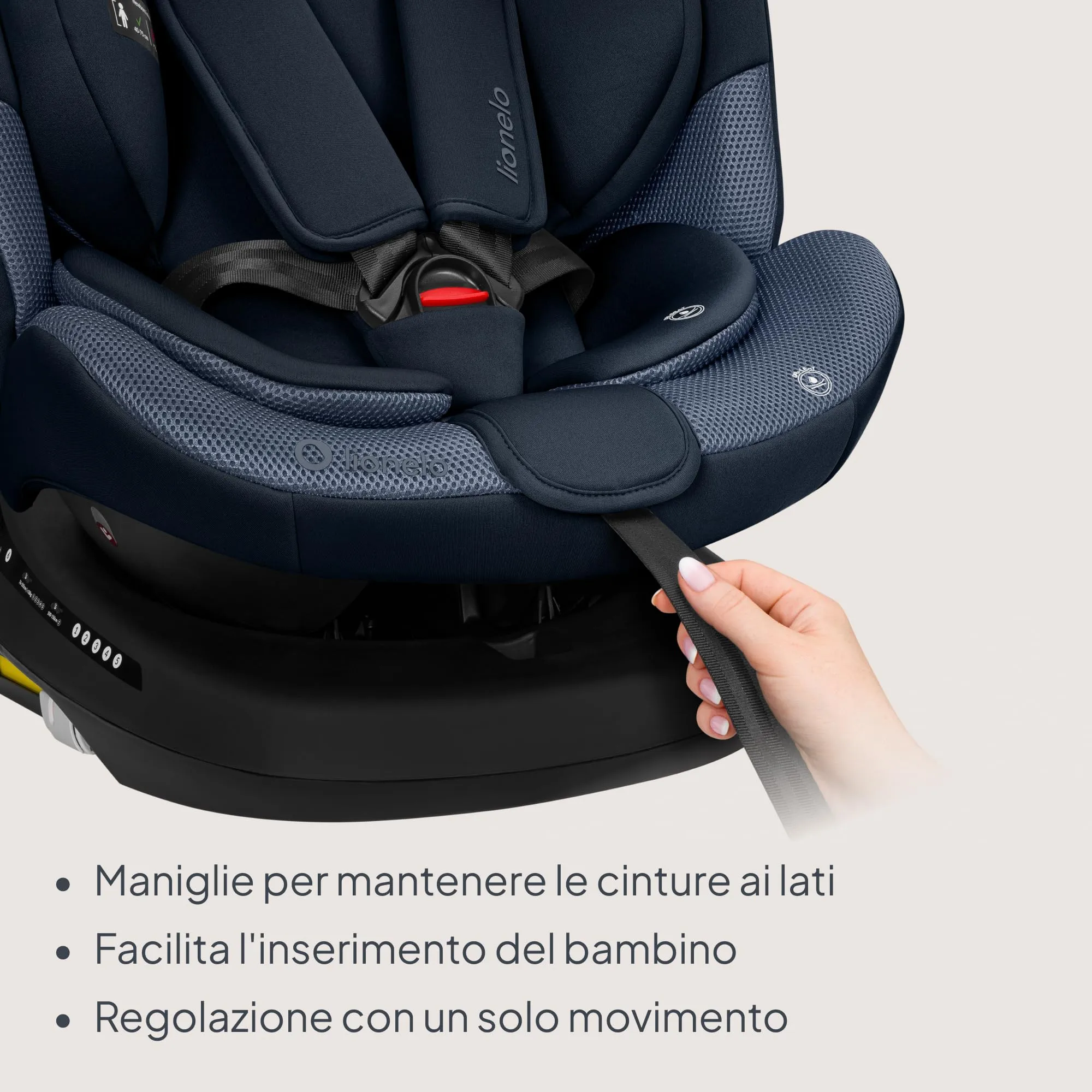 LIONELO Bastiaan i-Size Seggiolino Auto Evolutivo 4 in 1 40-150 cm ISOFIX - immagine 9