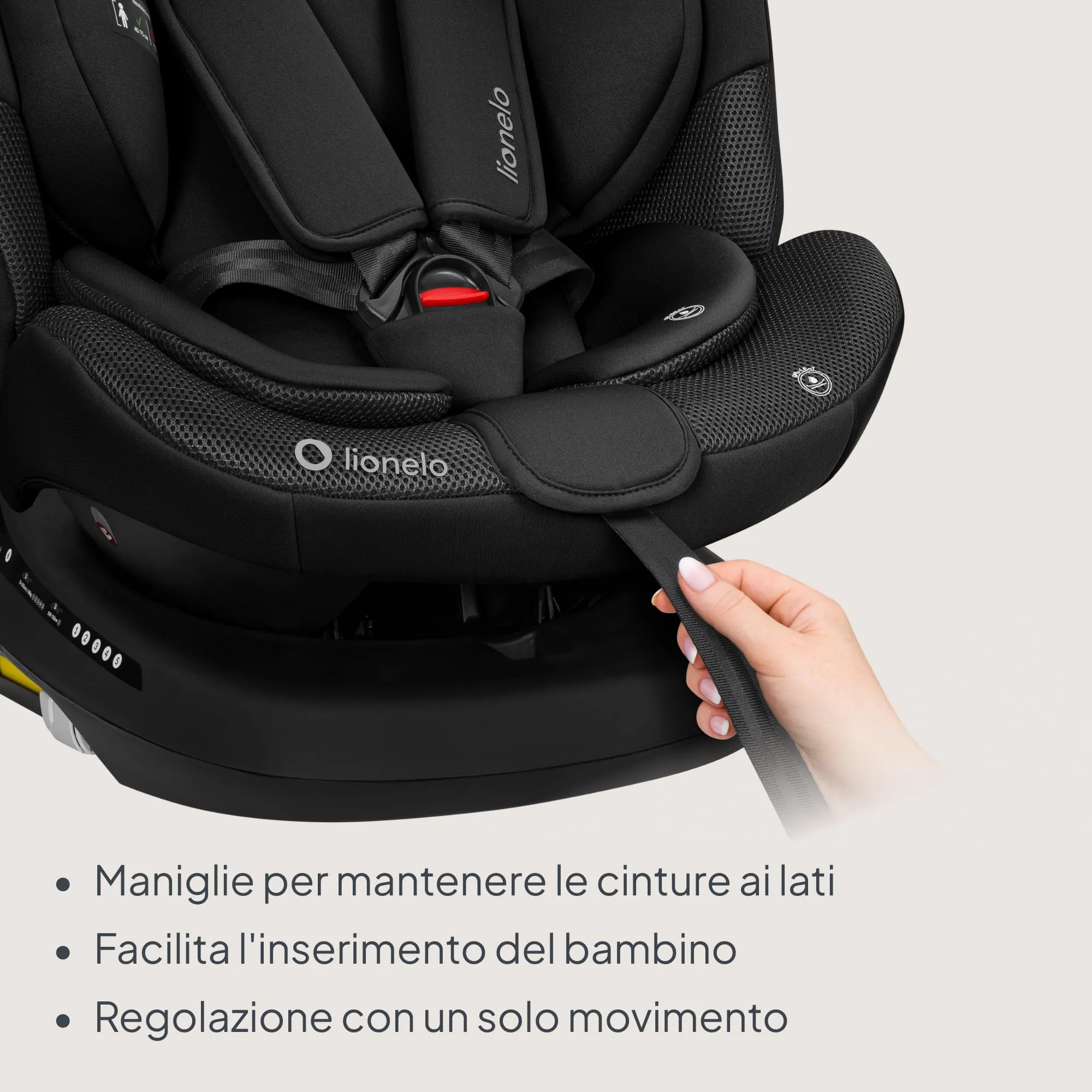 LIONELO Bastiaan i-Size Seggiolino Auto Evolutivo 4 in 1 40-150 cm ISOFIX - immagine 9