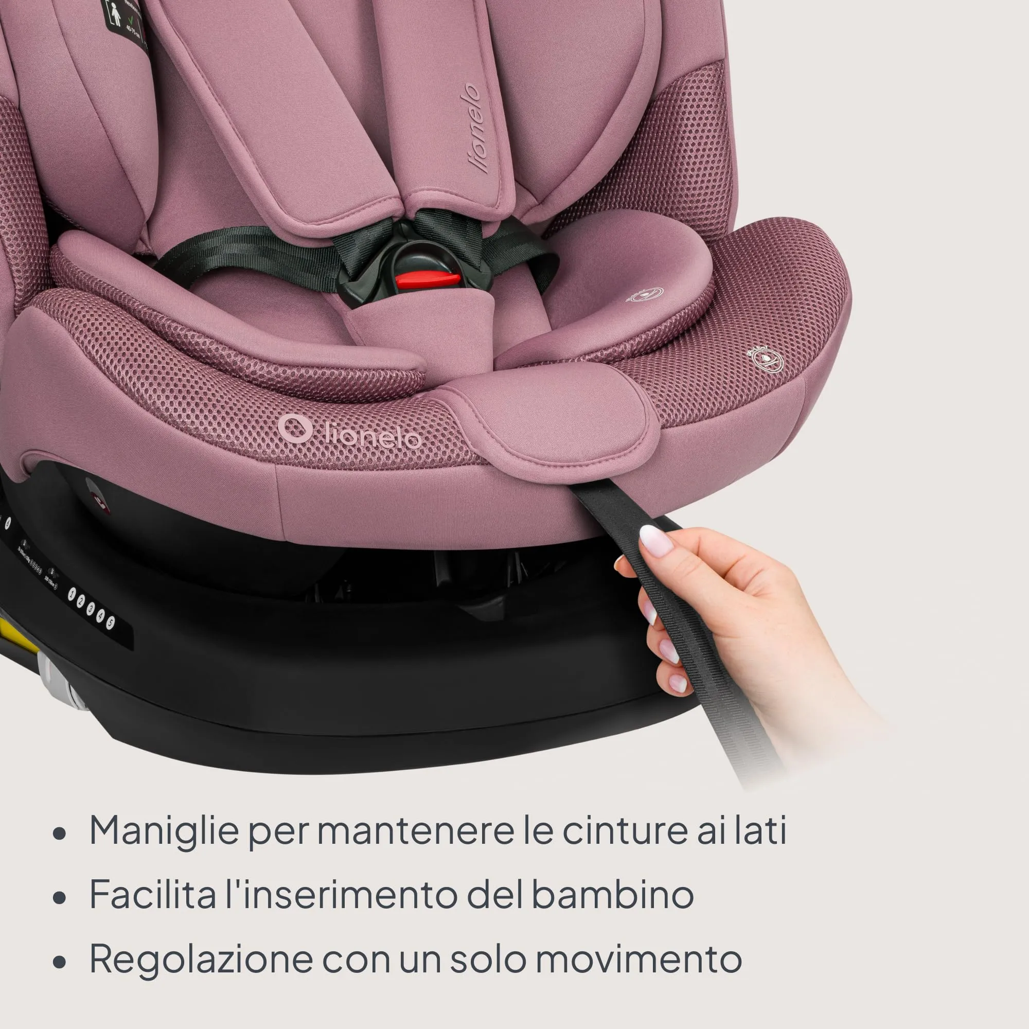 LIONELO Bastiaan i-Size Seggiolino Auto Evolutivo 4 in 1 40-150 cm ISOFIX - immagine 9