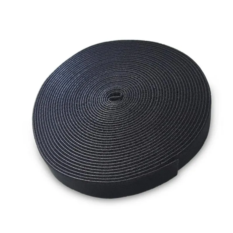 Passacavo Savio OC-01/B Velcro 10 m da scrivania o parete Nero - immagine 1