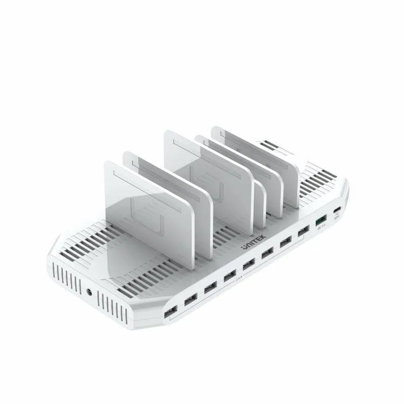 Multipresa Unitek Y-2190 10 prese 9 USB-A 1 USB-C da tavolo con protezione - immagine 1