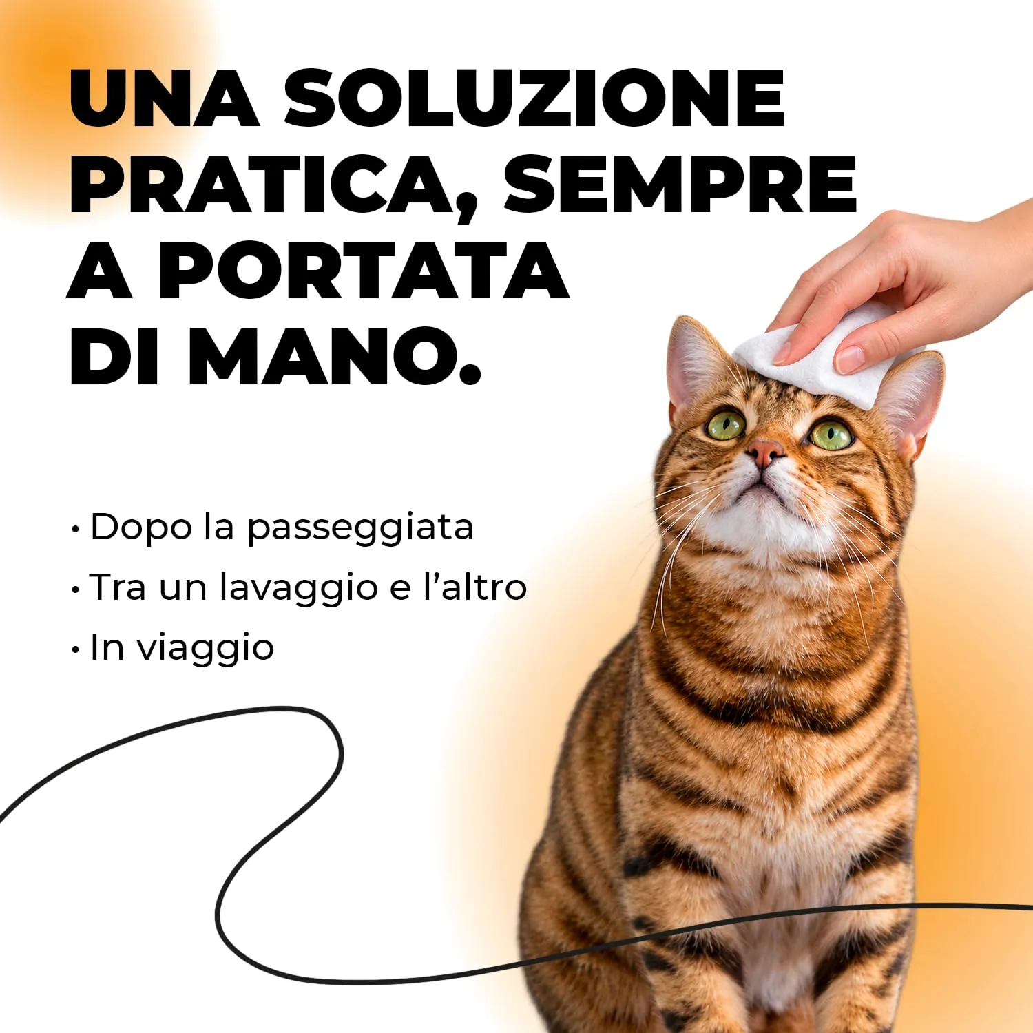ERRECHOME Wipy Salviettine Detergenti Cani e Gatti Talco,100 pz, 30 x 15 cm - immagine 3