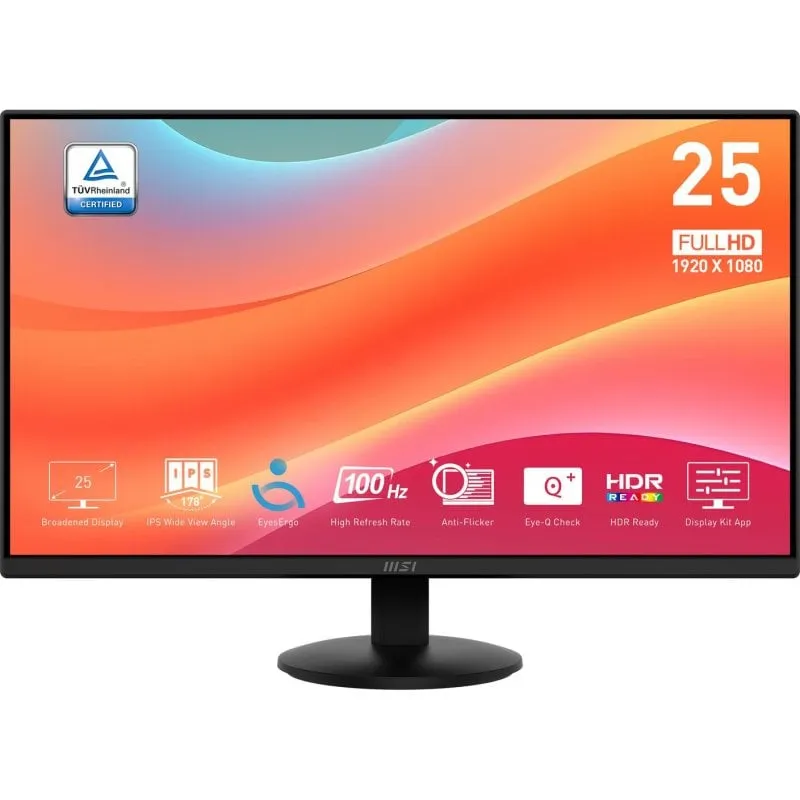 Monitor MSI Pro MP252L 24.5" FullHD 100Hz IPS Tempo Risposta 1ms Antiriflesso - immagine 1