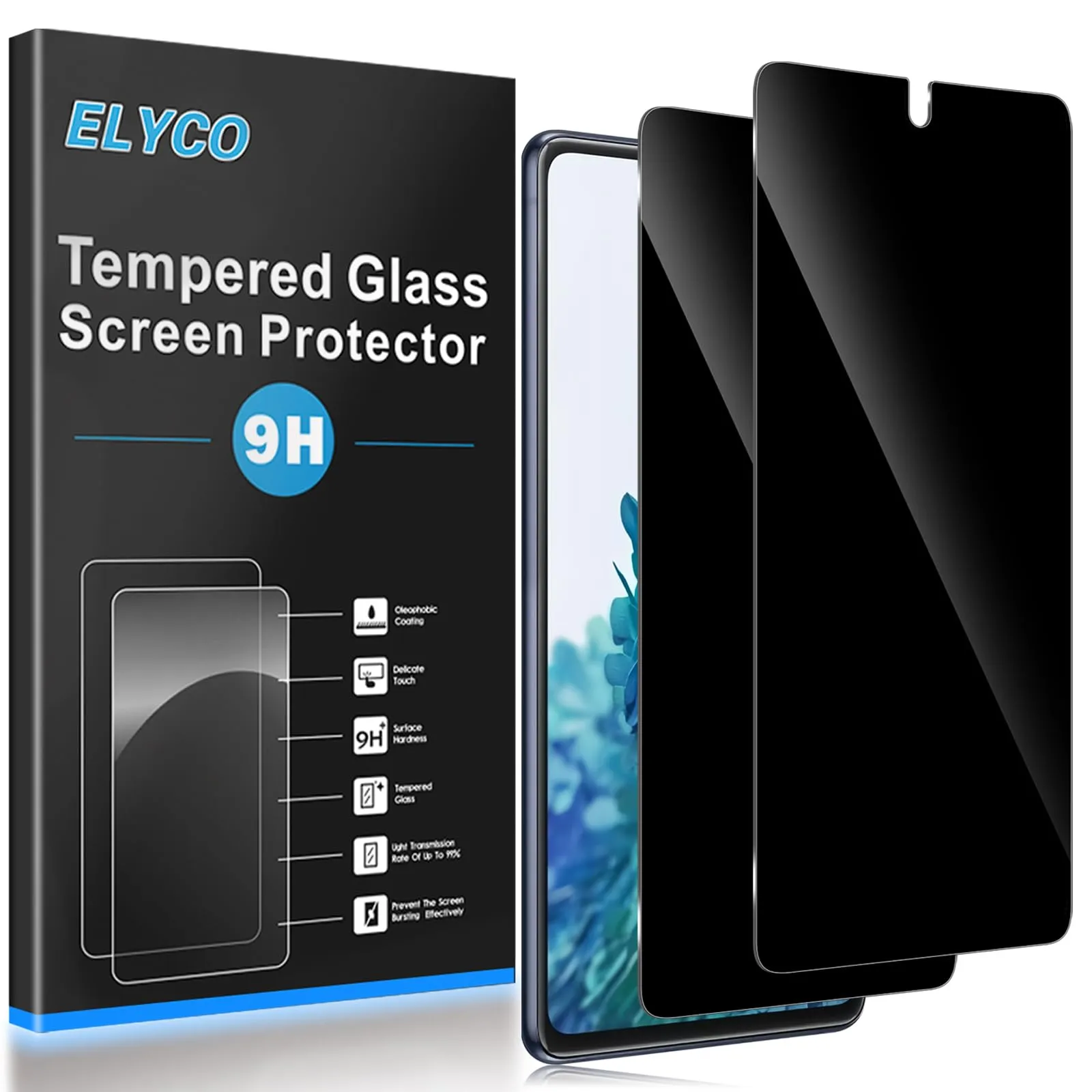 ELYCO Vetro Temperato Privacy per Samsung Galaxy S20 FE, 2 Pezzi - immagine 1
