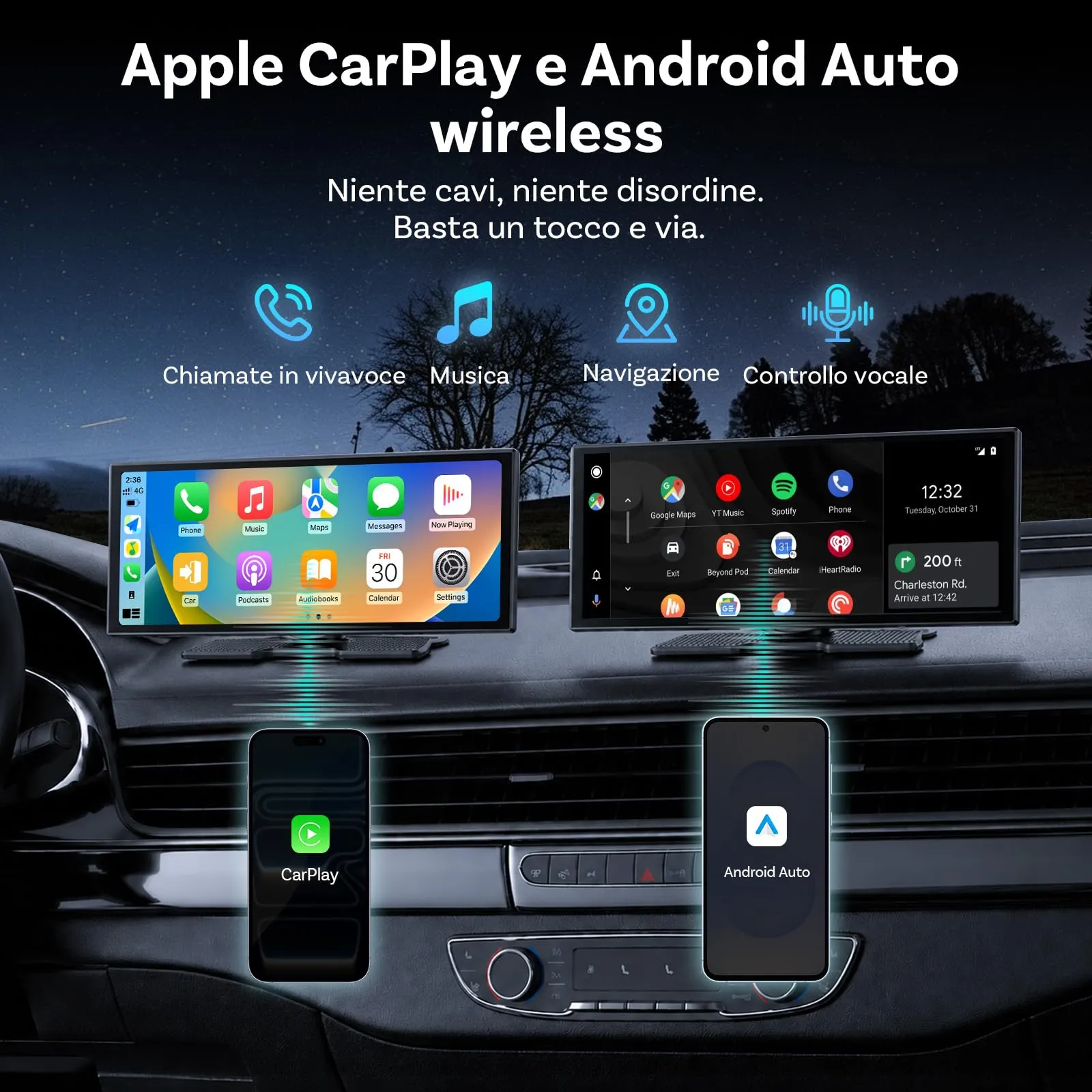 OTTOCAST ScreenFlow PRO Schermo per Auto 11,4 Pollici CarPlay Android Auto - immagine 3