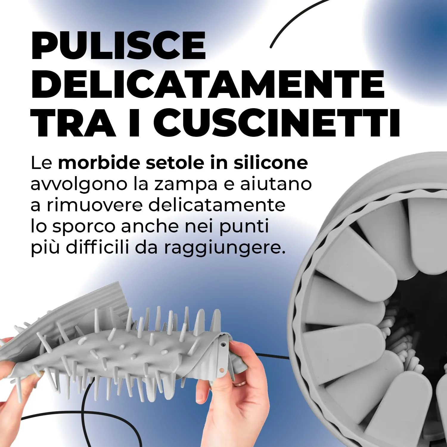 ErrecHome Pawsy Pulisci Zampe Cani e Gatti con Setole Morbide in Silicone - immagine 4