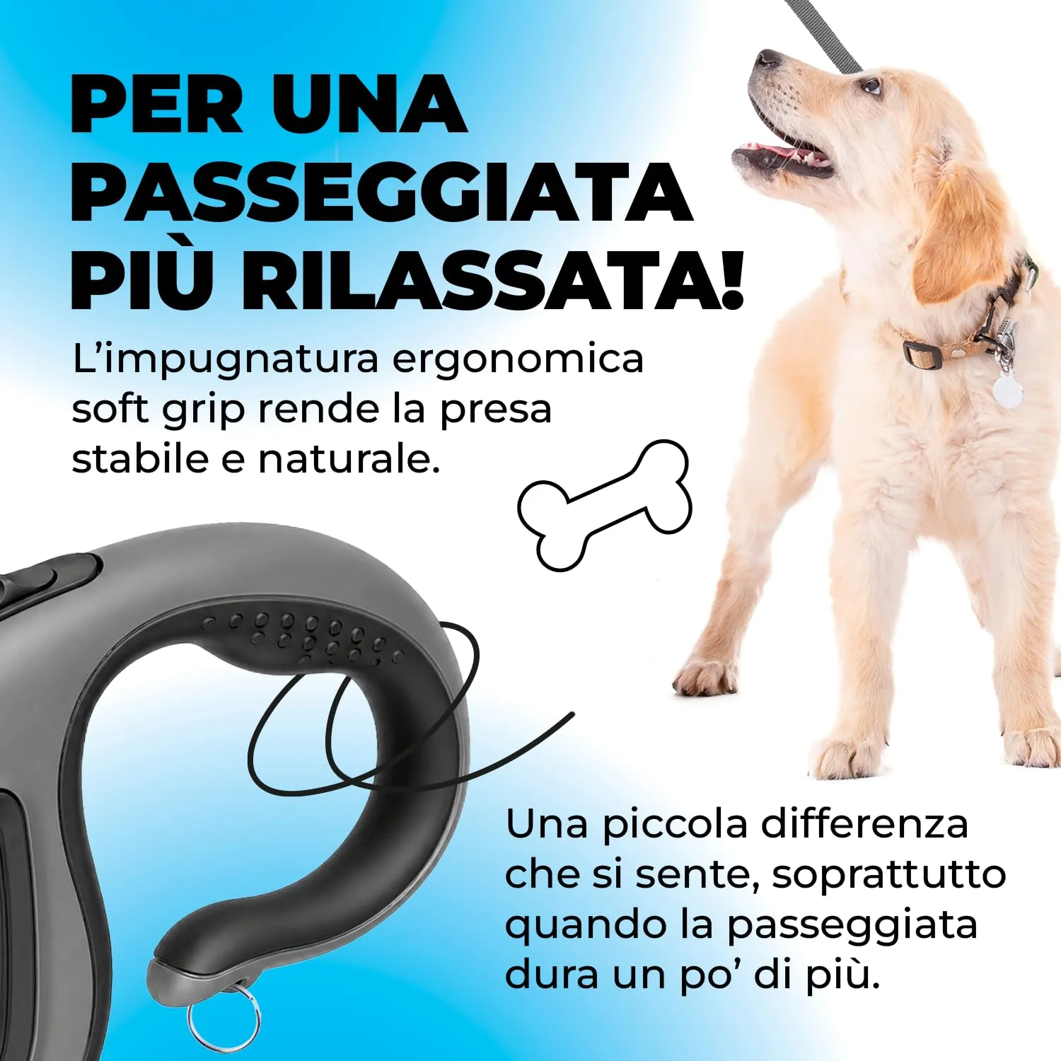 ErrecHome Walky Guinzaglio Allungabile fino a 5 m per Cani fino a 20 kg - immagine 6
