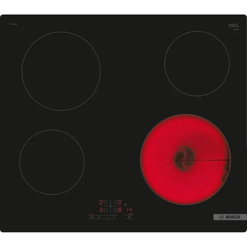 Piastra Bosch Serie 4 PKE611BB2E 60 cm 4 Zone Vetroceramica Touch - immagine 1