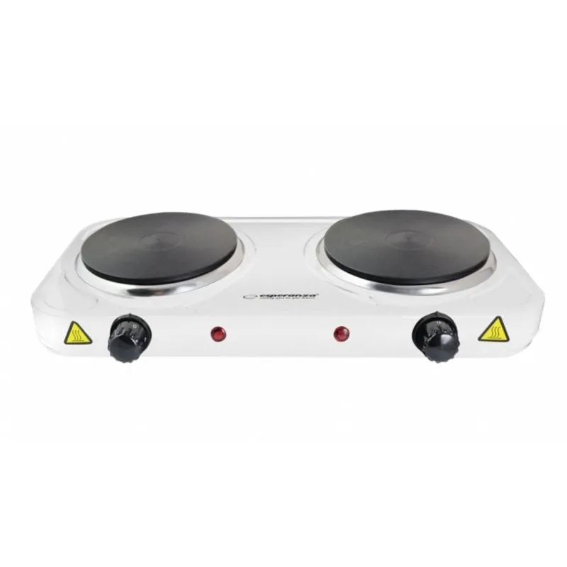 Piastra elettrica Esperanza COTOPAXI bianca 2 zone controllo frontale 2000 W - immagine 1