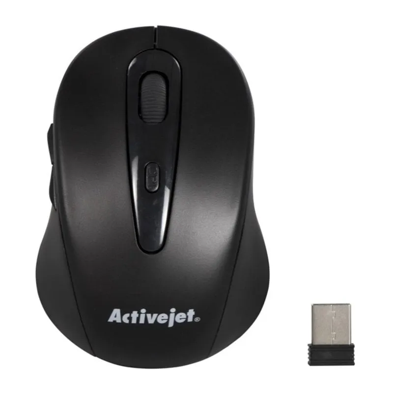 Ratón Activejet AMY-213 Wireless 1600 DPI Nero Ambidestro 6 Pulsanti - immagine 1