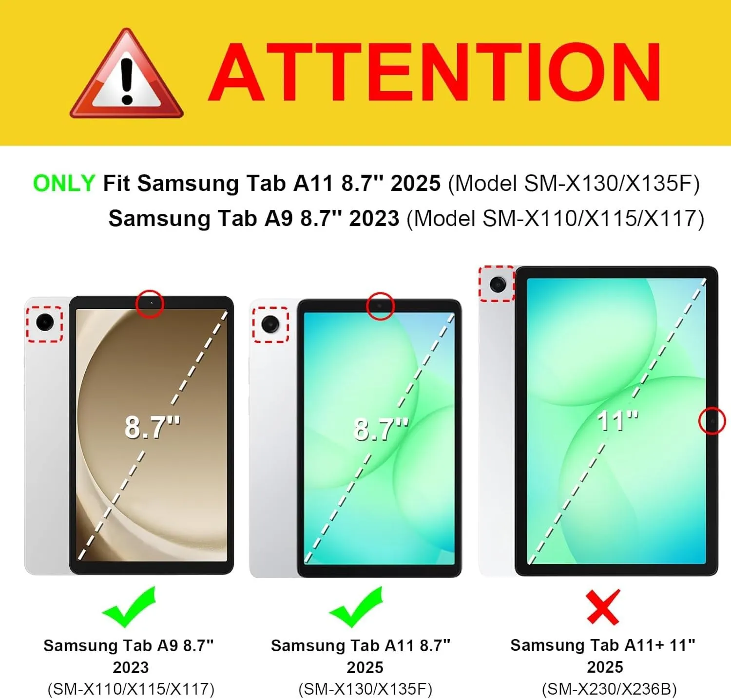 FINTIE Cover per Samsung Galaxy Tab A11 8,7 Pollici 2025 / Tab A9 8,7" 2023 - immagine 2