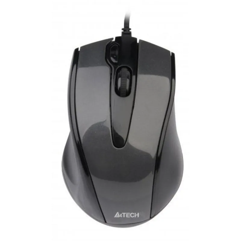 Mouse A4Tech N-500F USB V-Track 1600 DPI Nero Grigio Ergonomico - immagine 1