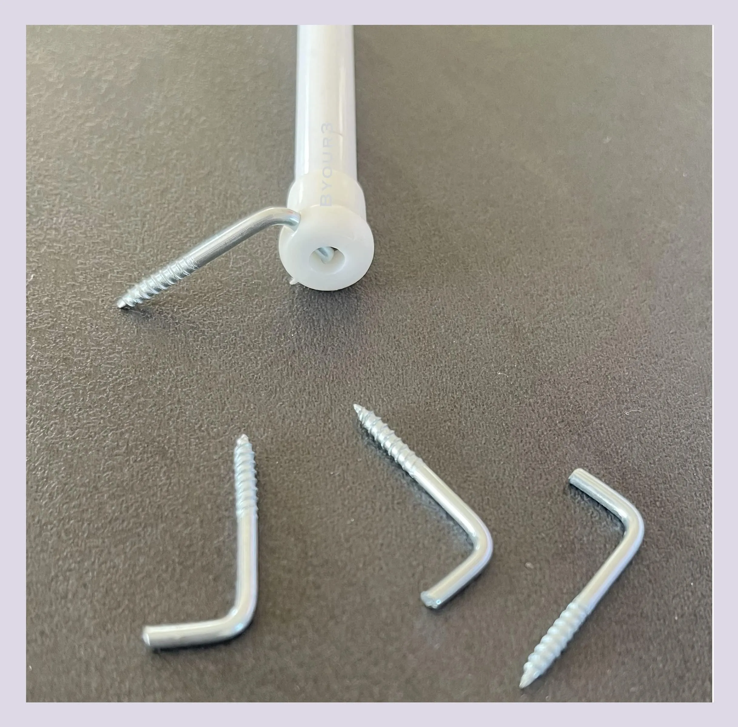 Byour3- Set 10 Chiodini per Astine con Molla a Pressione - Accessori Bacchette Estensibili Fissaggio Parete Supporti Ricambio Vite x Bastoni Tenda a Vetro Finestra (Cromo, Set 10 pz) - immagine 3