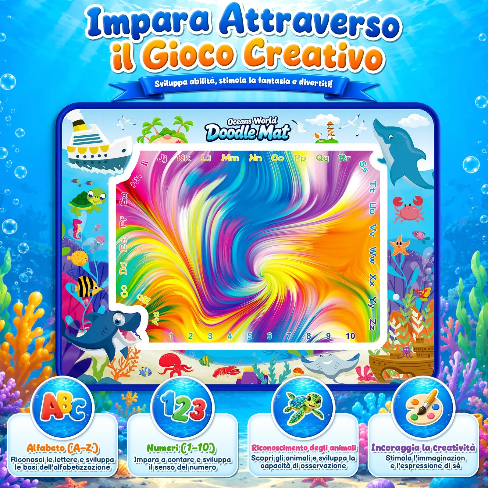 Giochi Bambini 2 Anni Tappetino Regalo Bimba 1 2 Anni Tappeto Magico - immagine 2