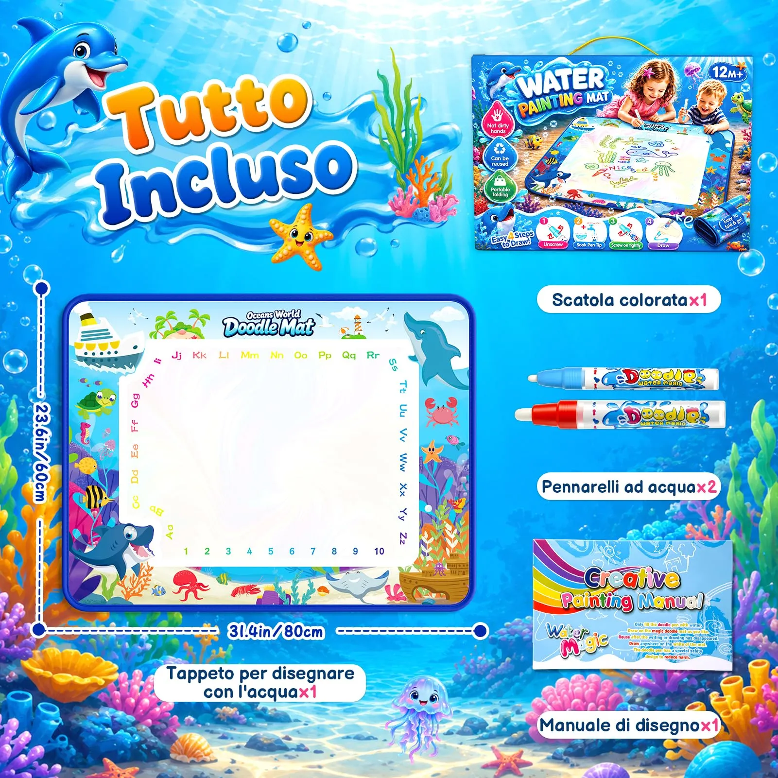 Giochi Bambini 2 Anni Tappetino Regalo Bimba 1 2 Anni Tappeto Magico - immagine 5