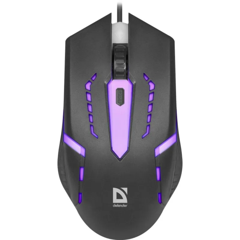 Mouse Defender FLASH MB-600L USB 1200DPI Nero Ambidestro Illuminazione RGB - immagine 1