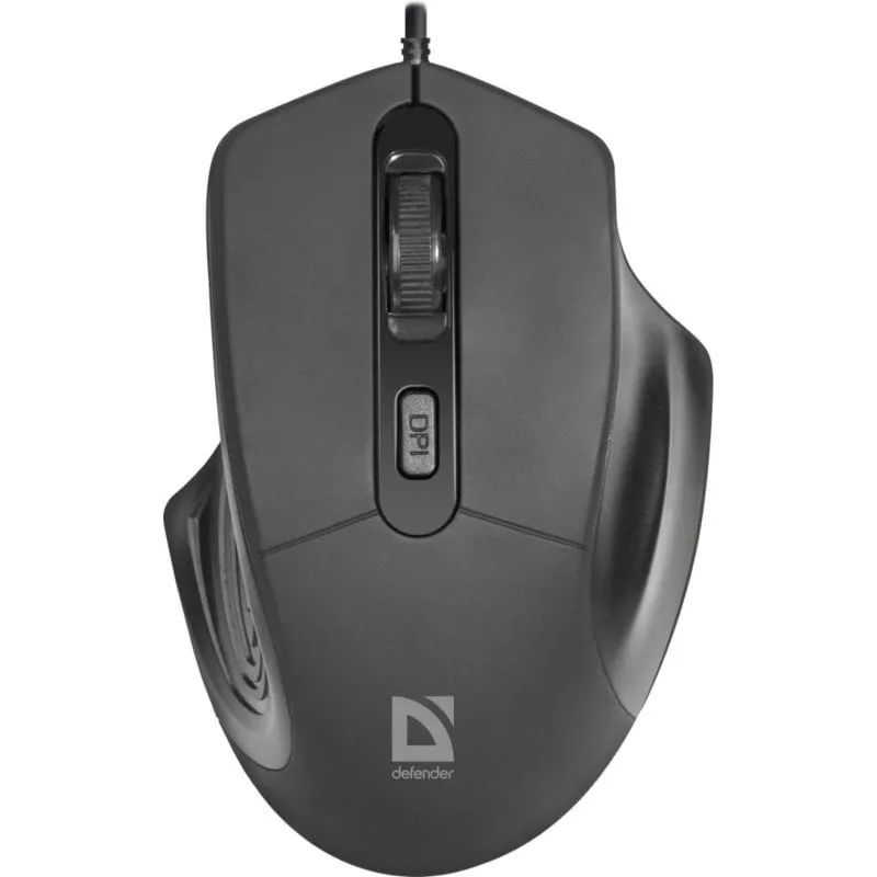 Mouse Defender Datum MB-347 USB tipo A 1600 DPI Nero Ergonomico Ruota - immagine 1