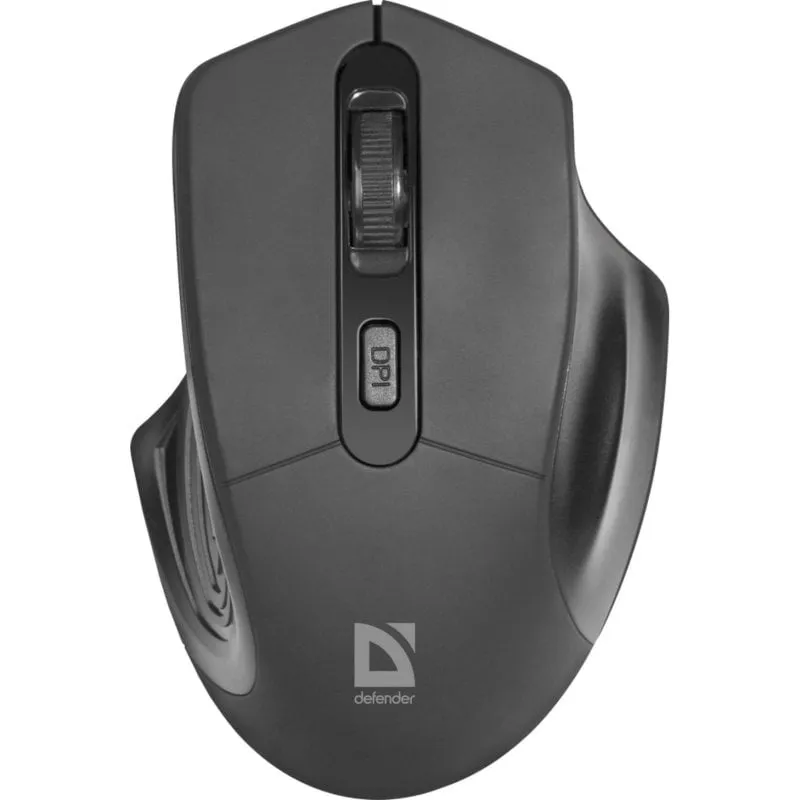 Mouse Defender Datum MB-345 Wireless 1600 DPI Nero Ergonomico 3 Pulsanti - immagine 1