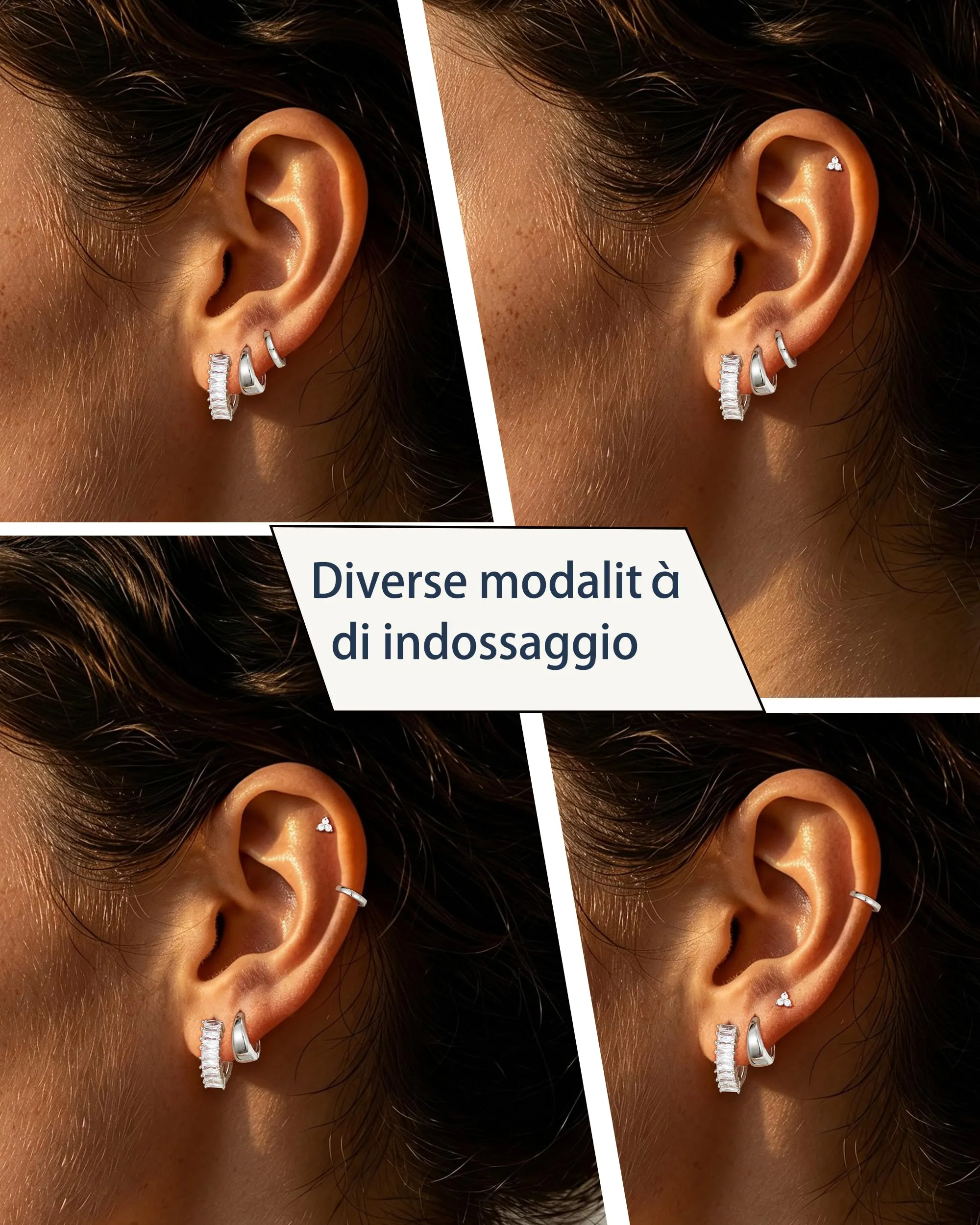 Diorra Orecchini Donna Argento 925 Anallergici Cerchio Regalo Donna Natale - immagine 4