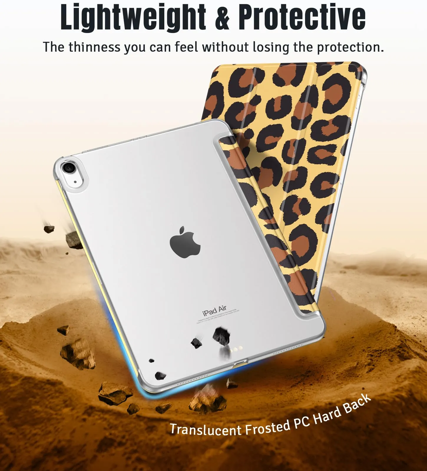 TiMOVO Cover per iPad Air 11" M4/M3/M2, Air 5a/4a Gen 10,9", Leopardo - immagine 5