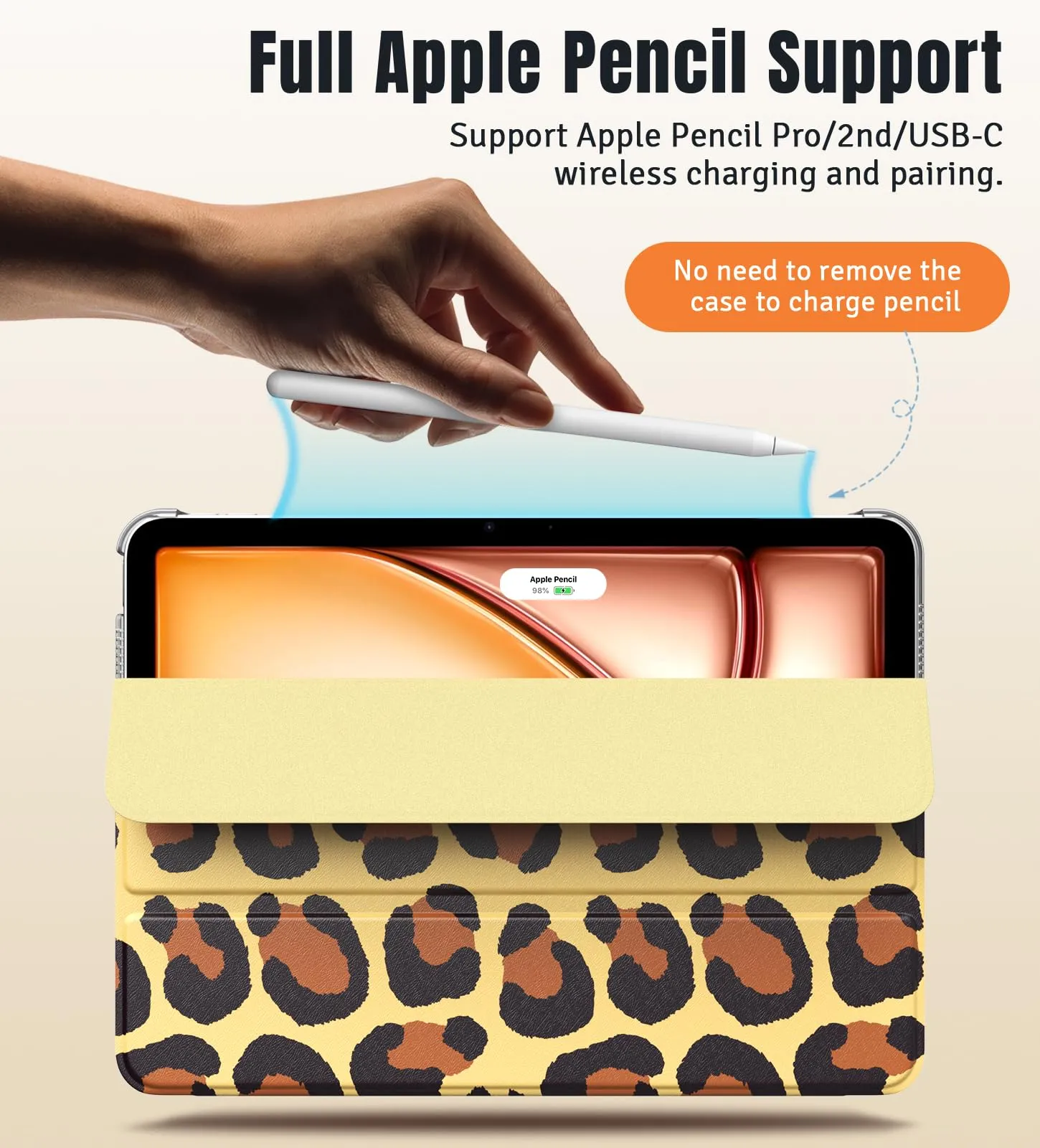 TiMOVO Cover per iPad Air 11" M4/M3/M2, Air 5a/4a Gen 10,9", Leopardo - immagine 8