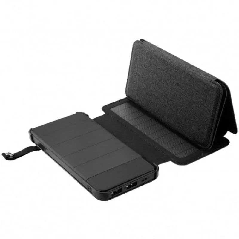 Stazione di energia PowerNeed ES8000B 6W 2 porte USB Batteria Polimero di Litio Caricatore solare Indicatore capacità Torcia LED - immagine 1