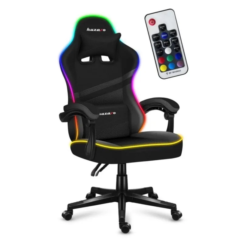 Sedia gaming Huzaro FORCE 4.4 RGB ergonomica 130kg acciaio regolabile RGB - immagine 1