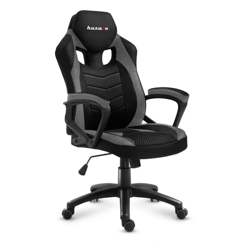 Poltrona gaming Huzaro FORCE 2.5 GREY MESH grigia schienale imbottito telaio racing - immagine 1