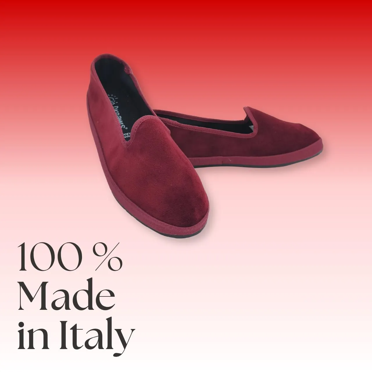 Giò Dreams Le Originali Friulane in Velluto Scarpe Fondo Carrarmato Ballerine Donna 100% Made in Italy (bordò, Sistema Taglie Calzature EU, Adulto, Donna, Numero, Media, 36) - immagine 5