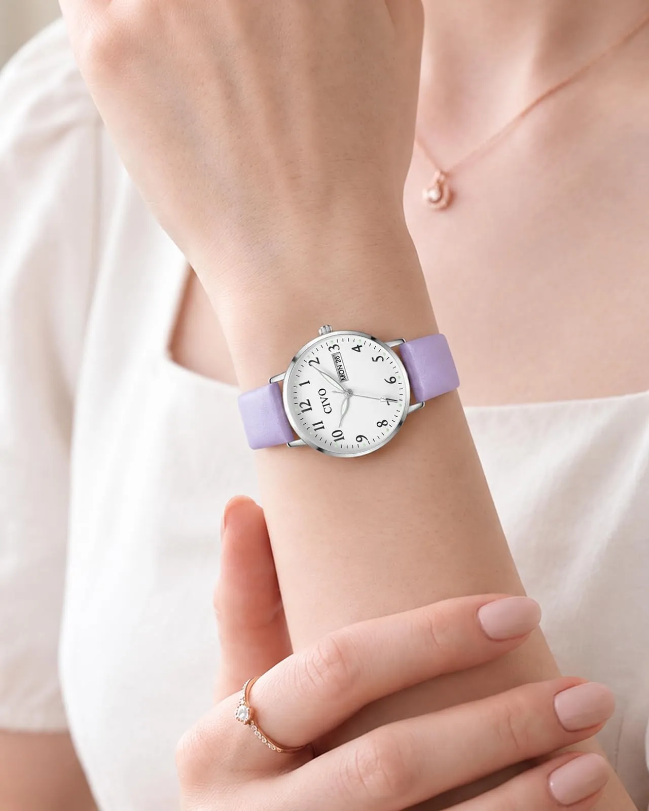 CIVO Orologio Donna Facile Lettura: Analogico 35mm Quadrante Grande Numeri - immagine 2
