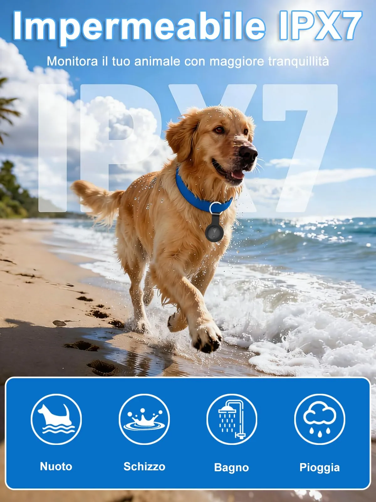 GPS per Cani, Collare GPS Gatto con Tracciamento in Tempo Reale, Mini Localizzatore per Cani, Localizzatore per Gatto Senza Abbonamento, per iOS e Android, può Essere Indossato con un Collare, Nero - immagine 4