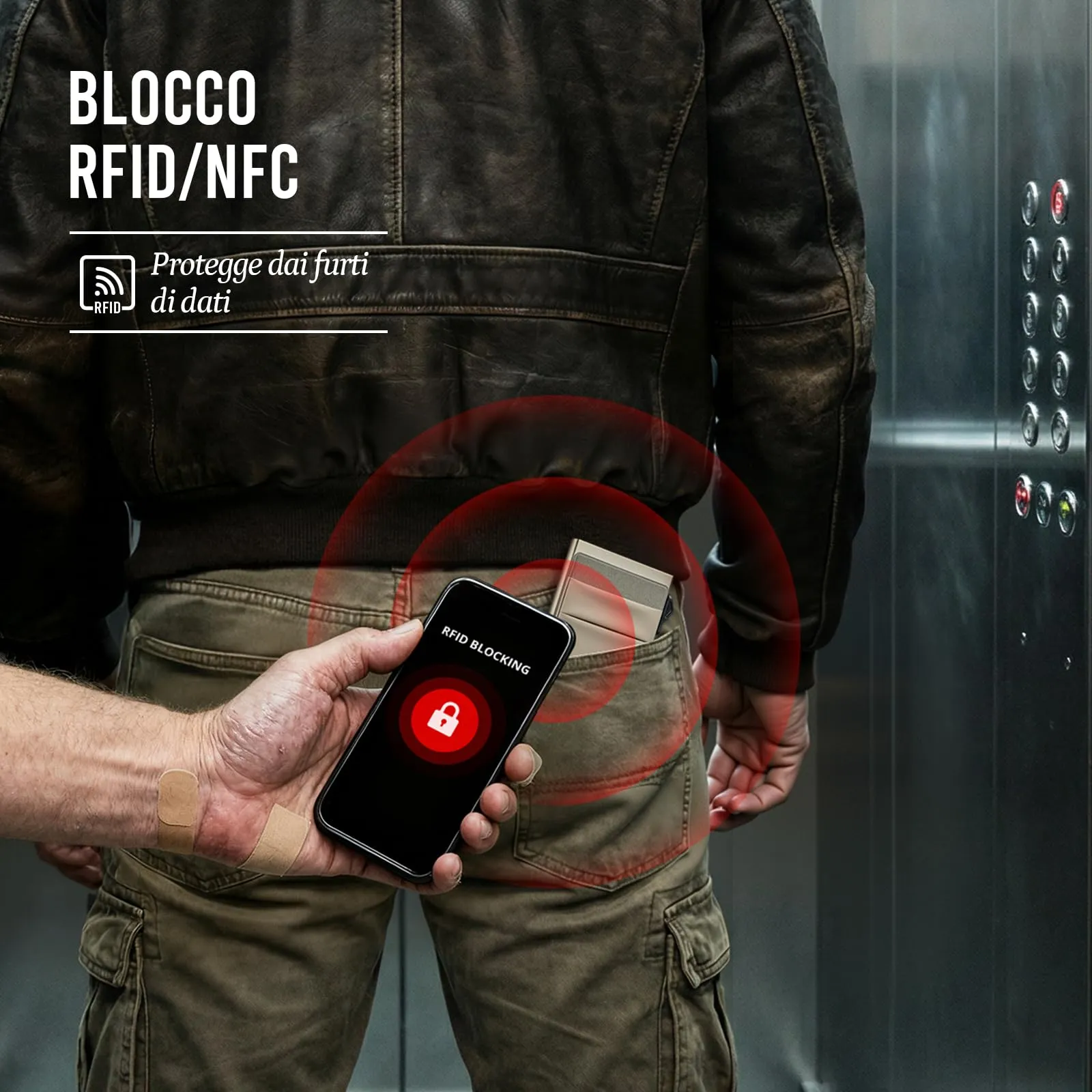 YESIIW Portafoglio sottile da uomo, porta carte di credito pop up, blocco RFID, minimalista, con tasca per soldi, porta carte di credito in metallo, per banconote, monete e carte di debito, nero - immagine 5