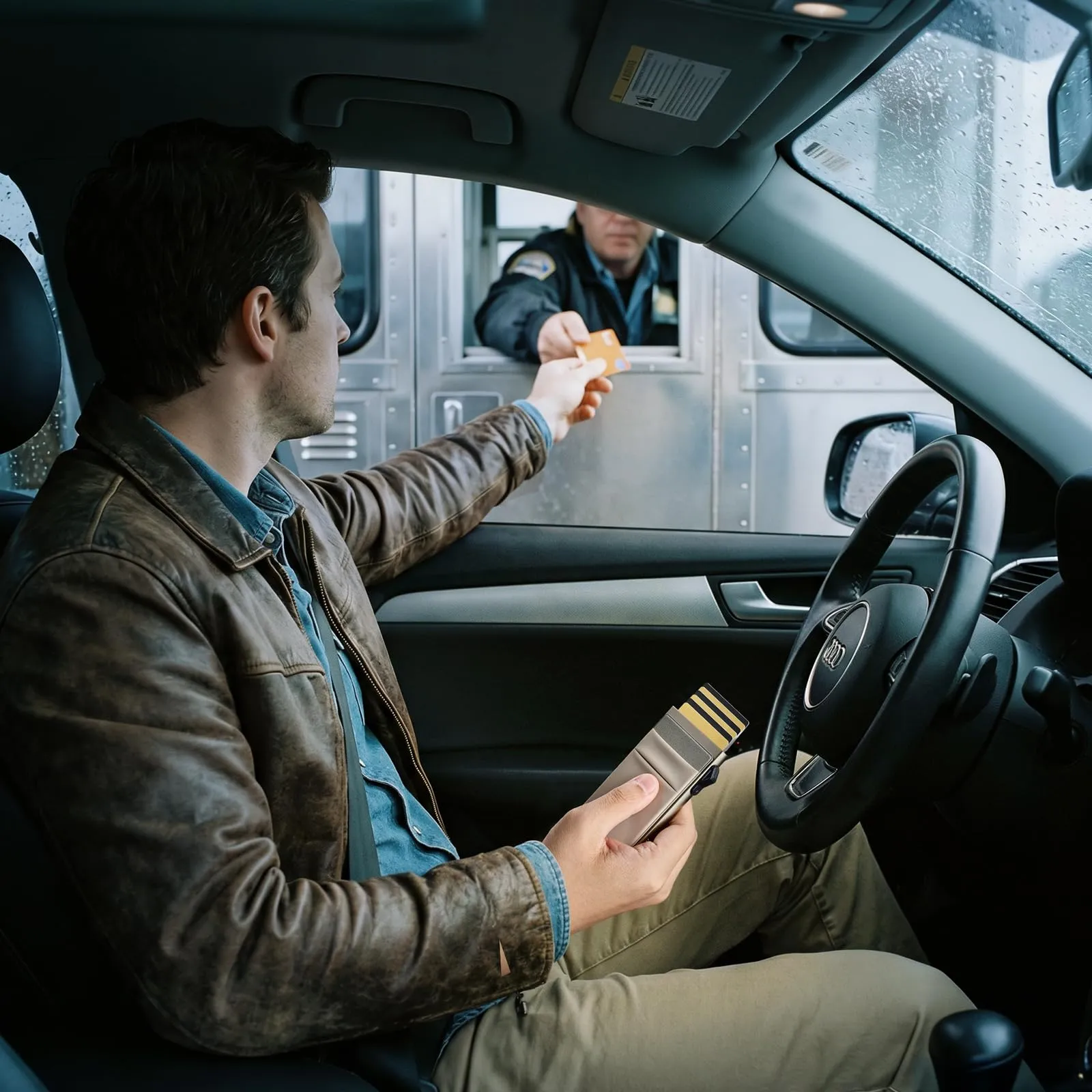 YESIIW Portafoglio sottile da uomo, porta carte di credito pop up, blocco RFID, minimalista, con tasca per soldi, porta carte di credito in metallo, per banconote, monete e carte di debito, nero - immagine 8